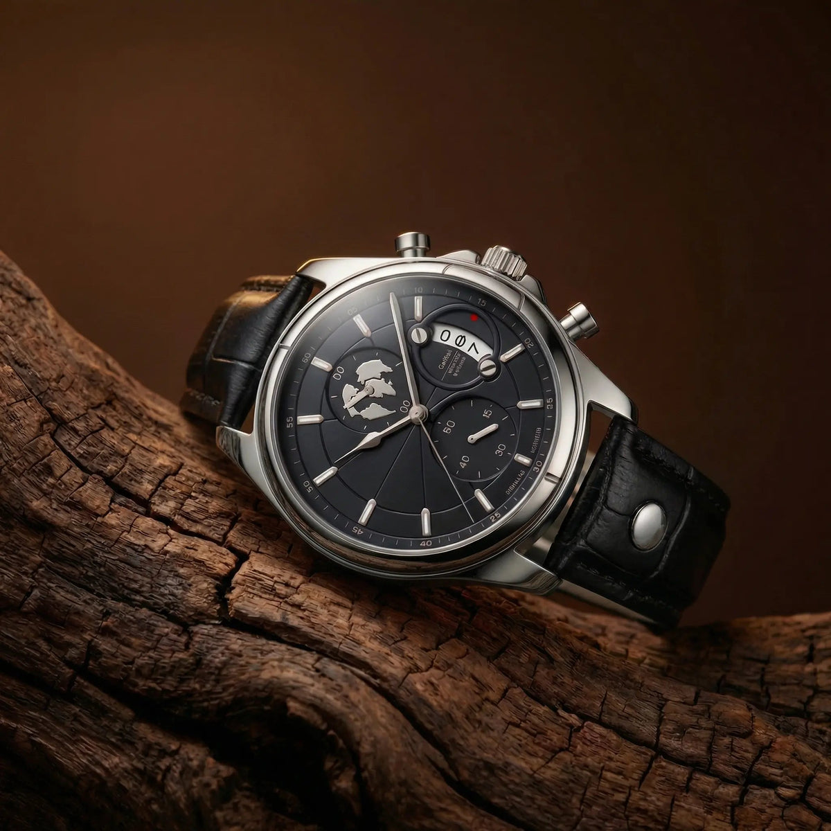 Meridian Obsidian Steel Watch