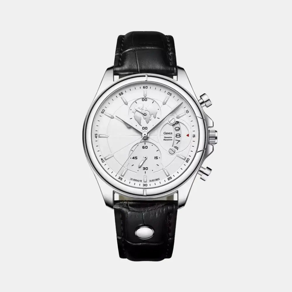 Meridian Ivory Steel Watch | Velnaro